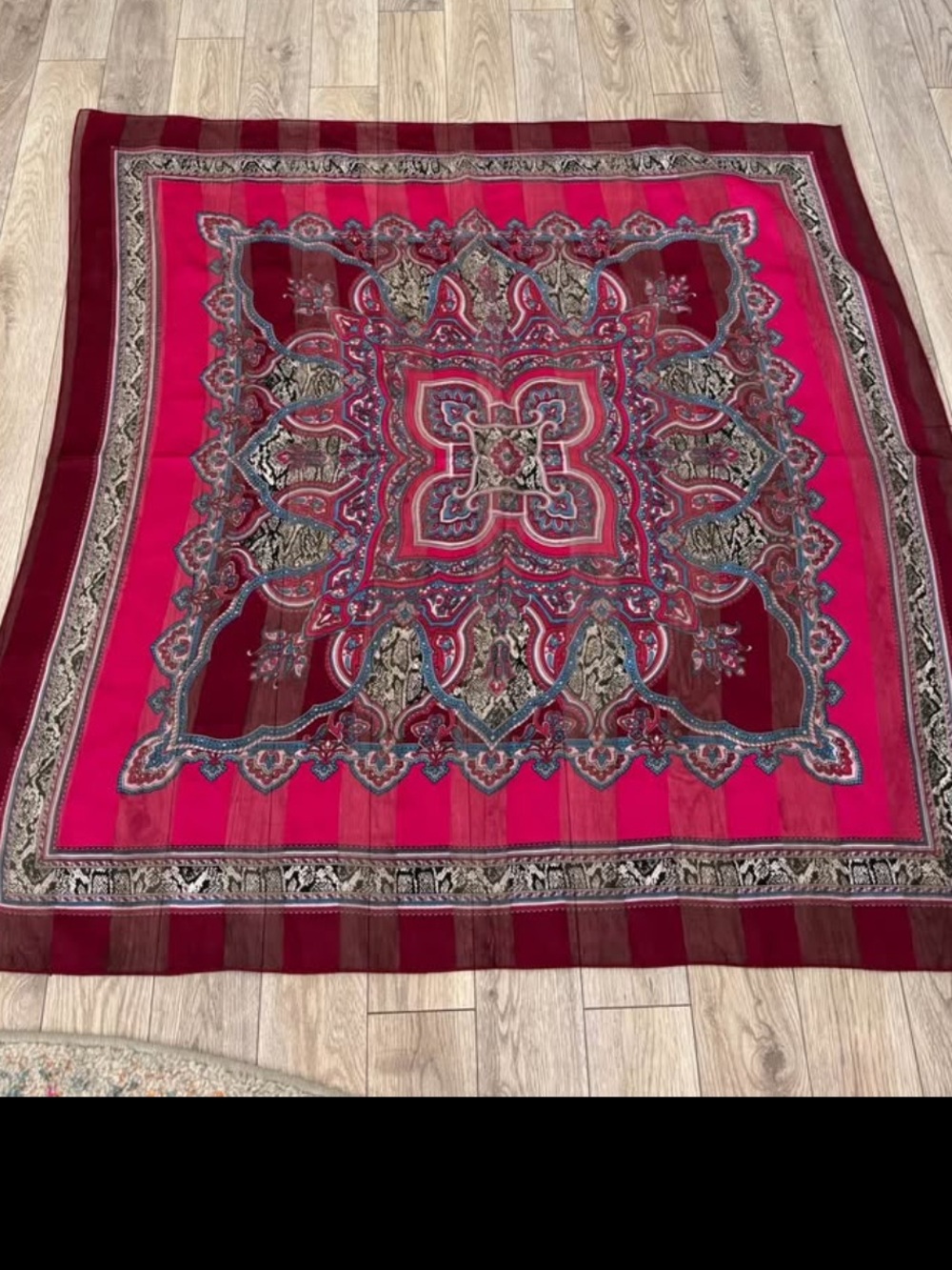 Red Paisley Decorative Textile